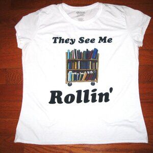 Graphic T-Shirt Large short sleeve Librian Teacher Book Store owner